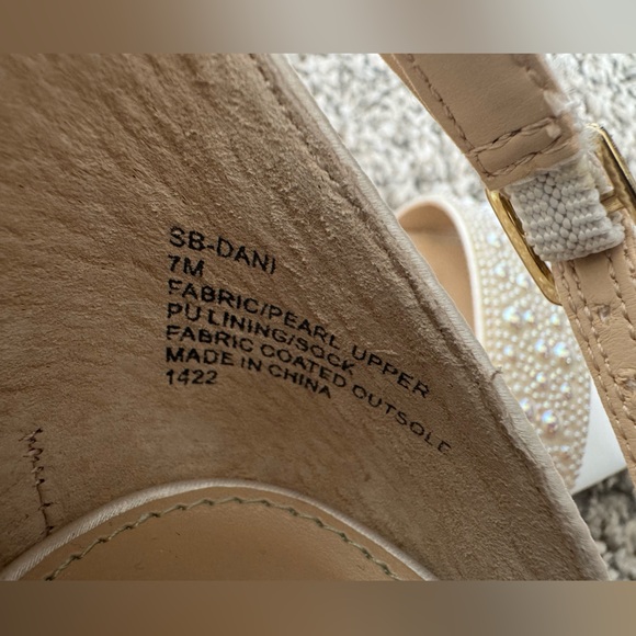 NEW Betsey Johnson Ivory “Dani” Embellished Heel Sandals - Picture 9 of 9